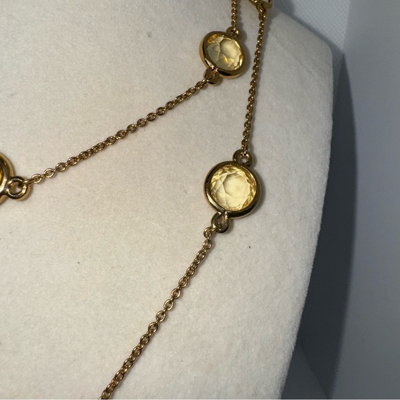 Kate Spade Station Necklace, Crystal Lucite Station Necklace - Picture 4 of 10